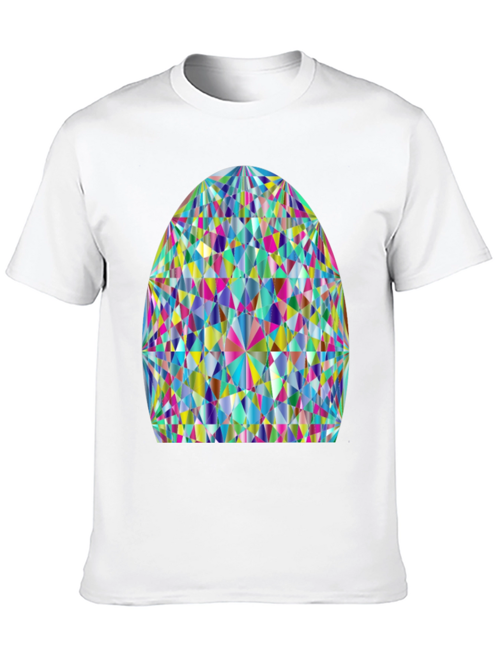Prism Geometric Graphic Tee - Stylish Cotton Comfort