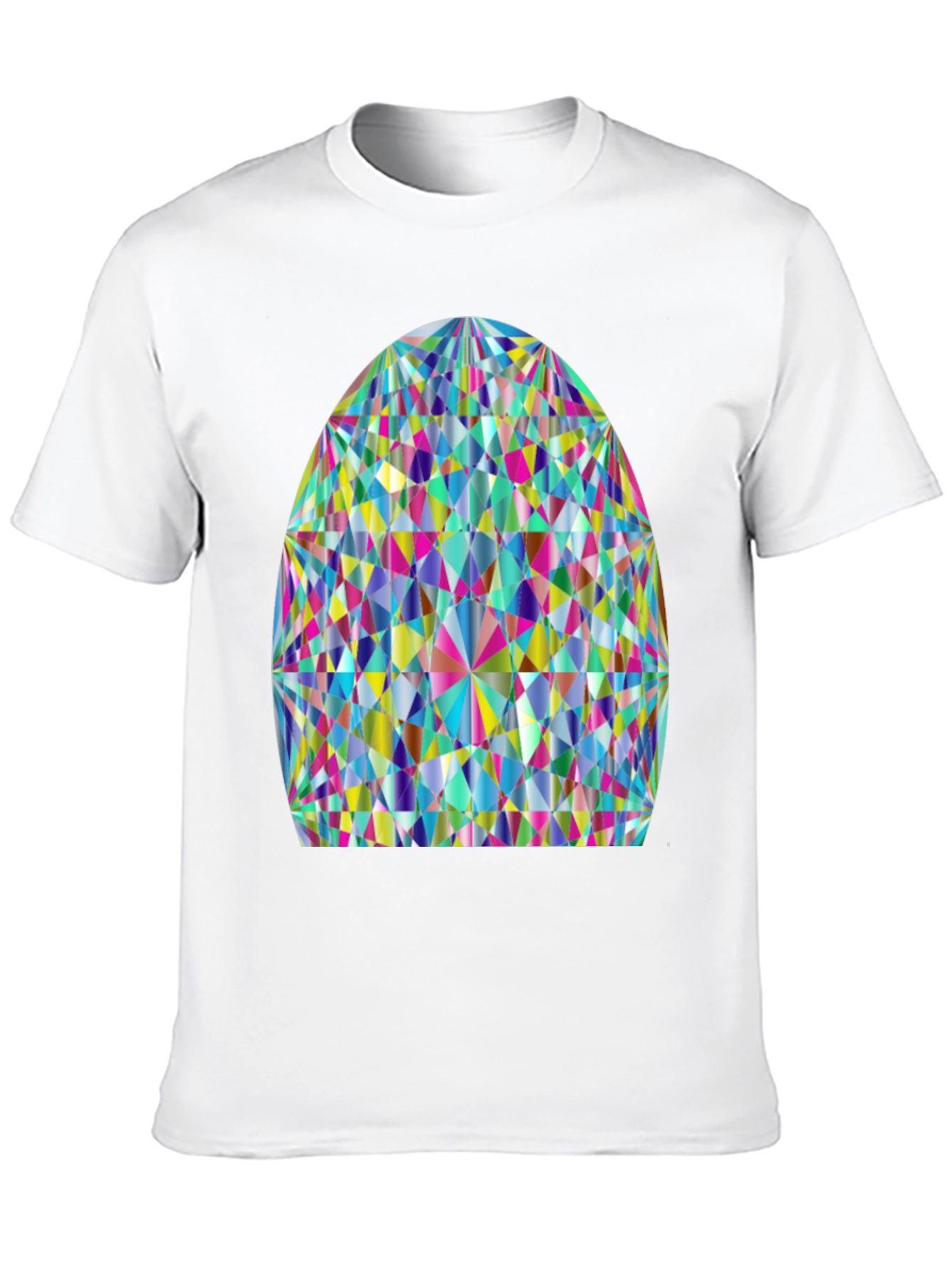 Prism Geometric Graphic Tee - Stylish Cotton Comfort