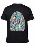 Prism Geometric Graphic Tee - Stylish Cotton Comfort