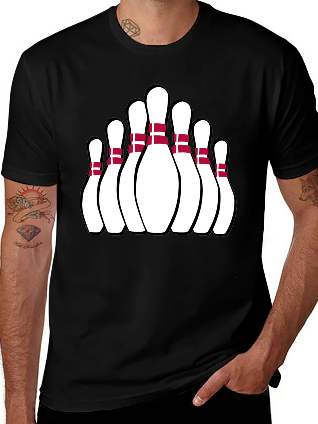 Bowling Pin Graphic Tee - Strike Style!