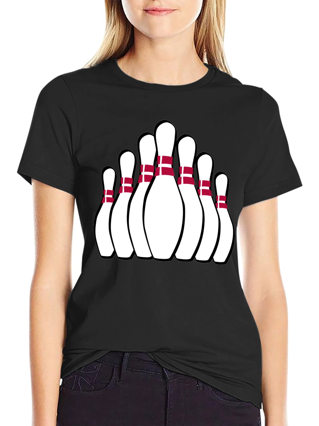 Bowling Pin Graphic Tee - Strike Style!