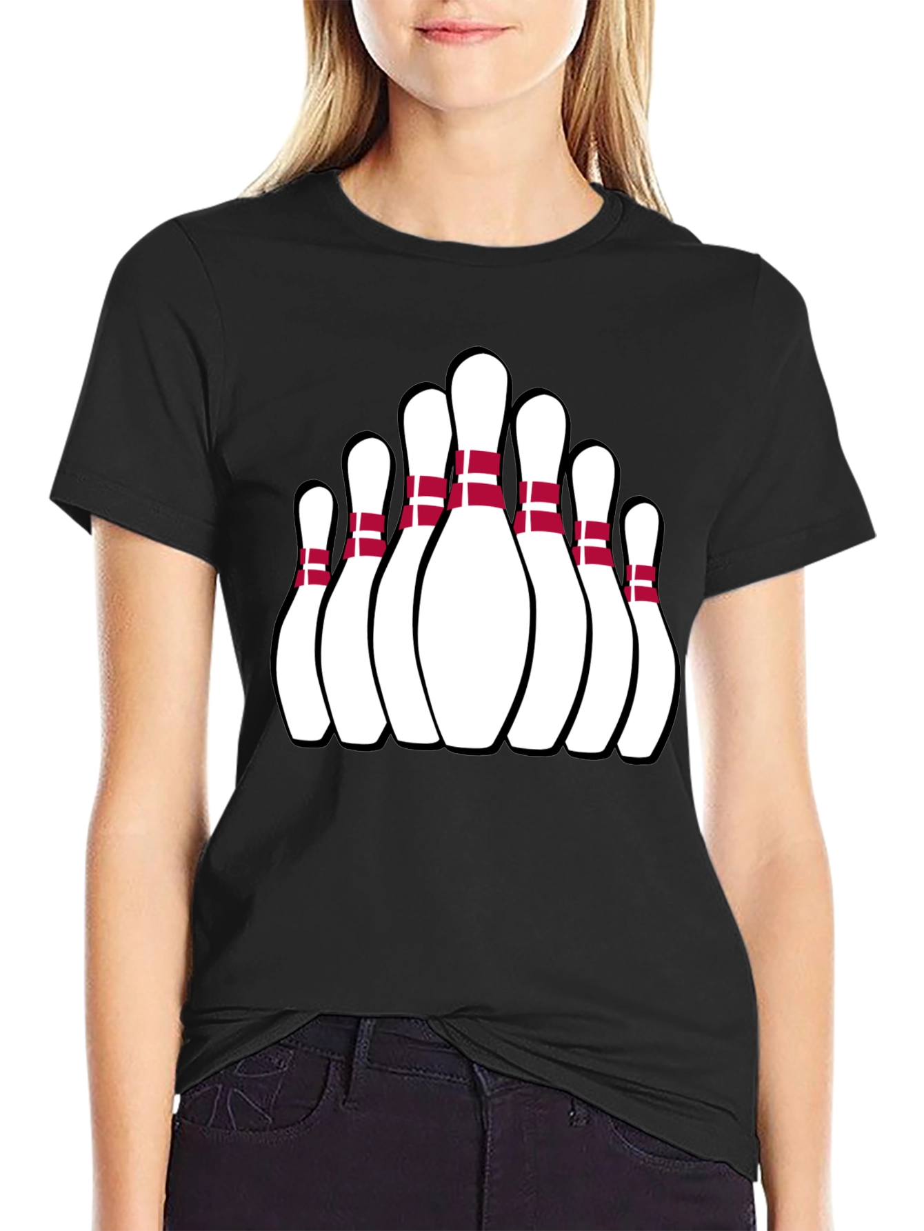 Bowling Pin Graphic Tee - Strike Style!