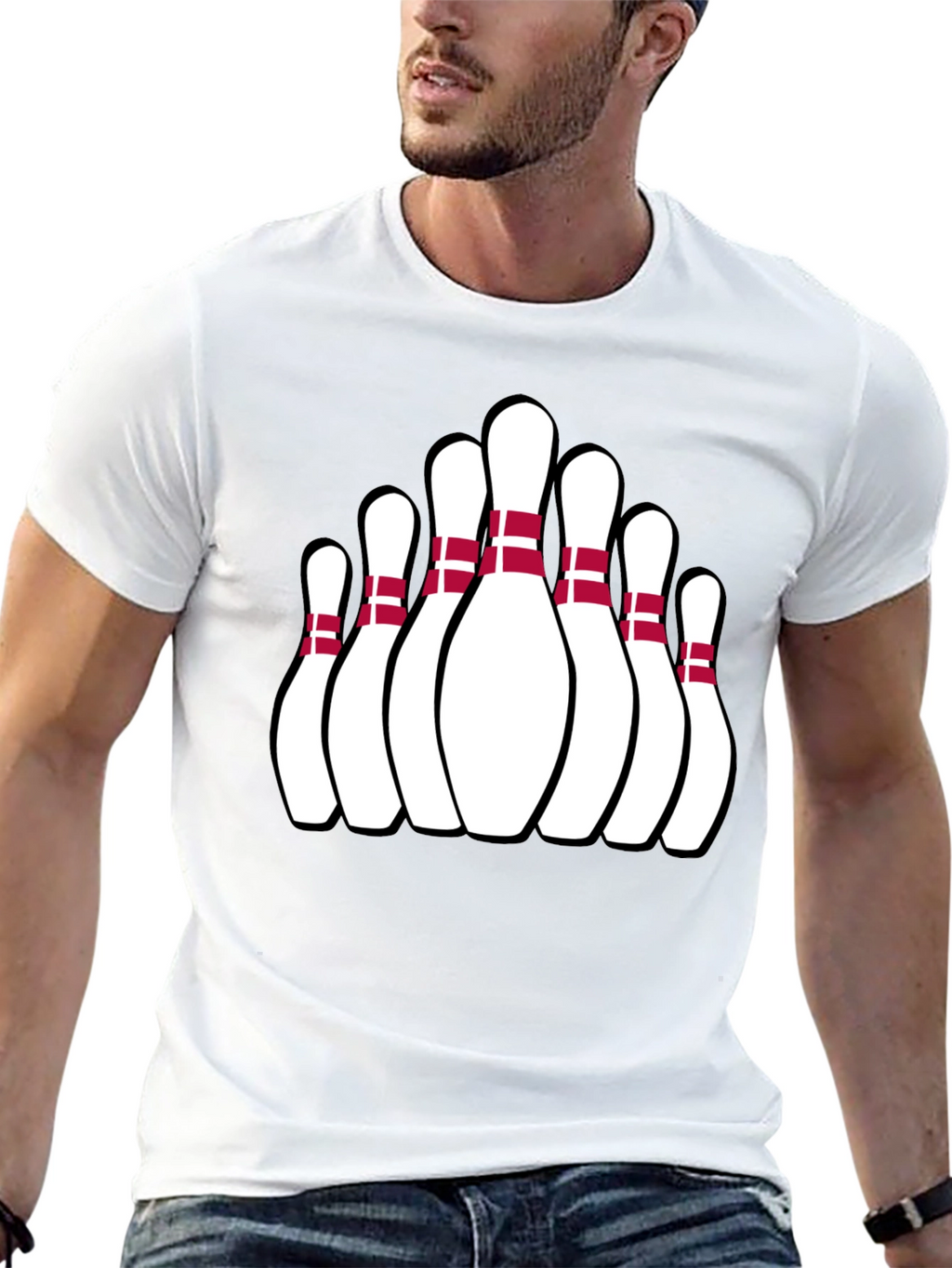 Bowling Pin Graphic Tee - Strike Style!