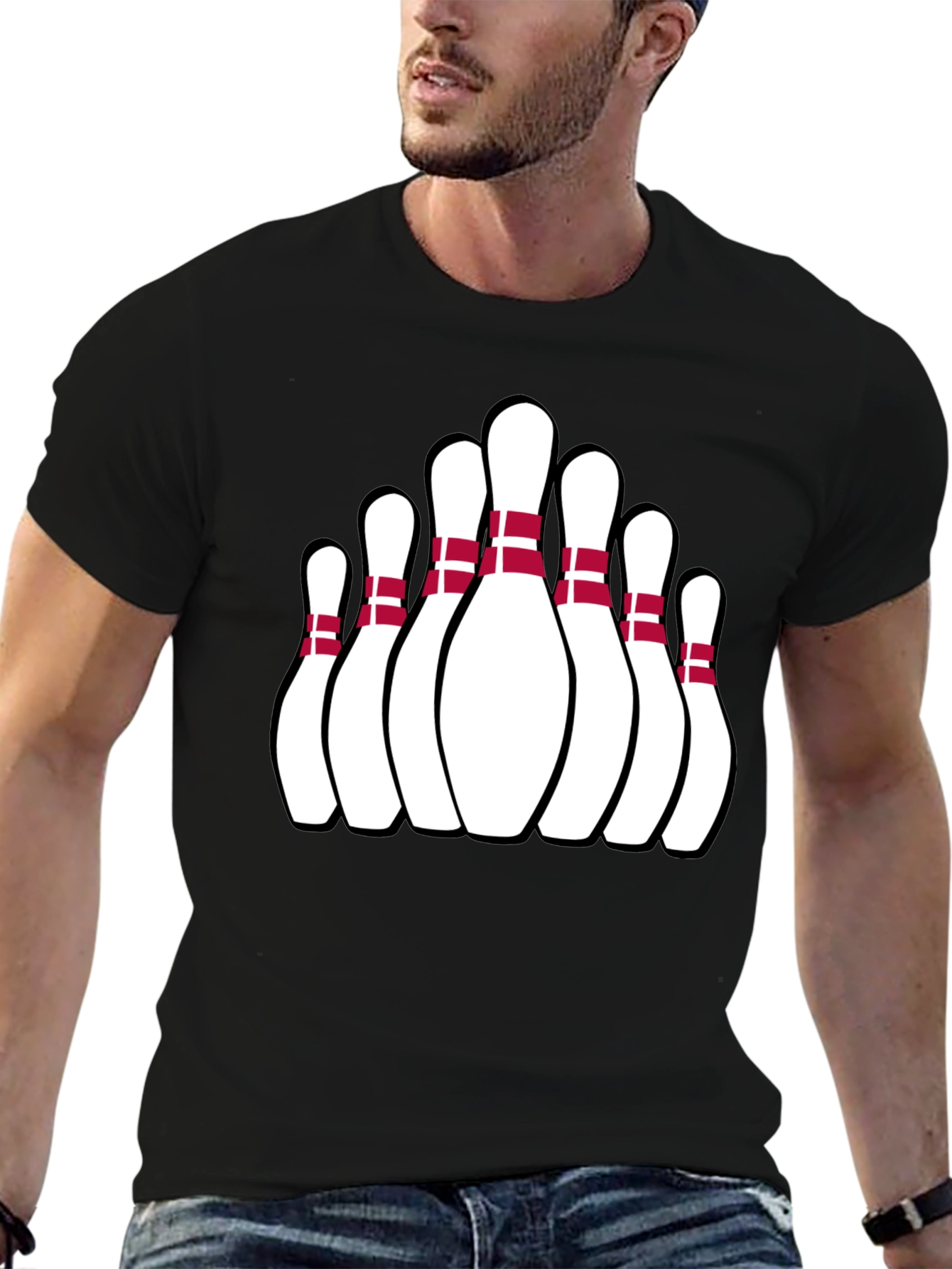 Bowling Pin Graphic Tee - Strike Style!
