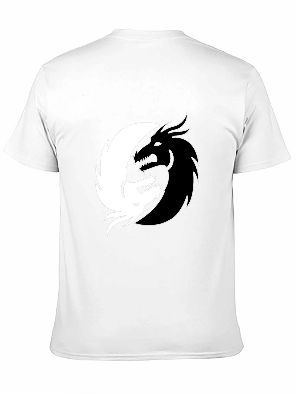 Yin Yang Dragon Graphic Tee - Black