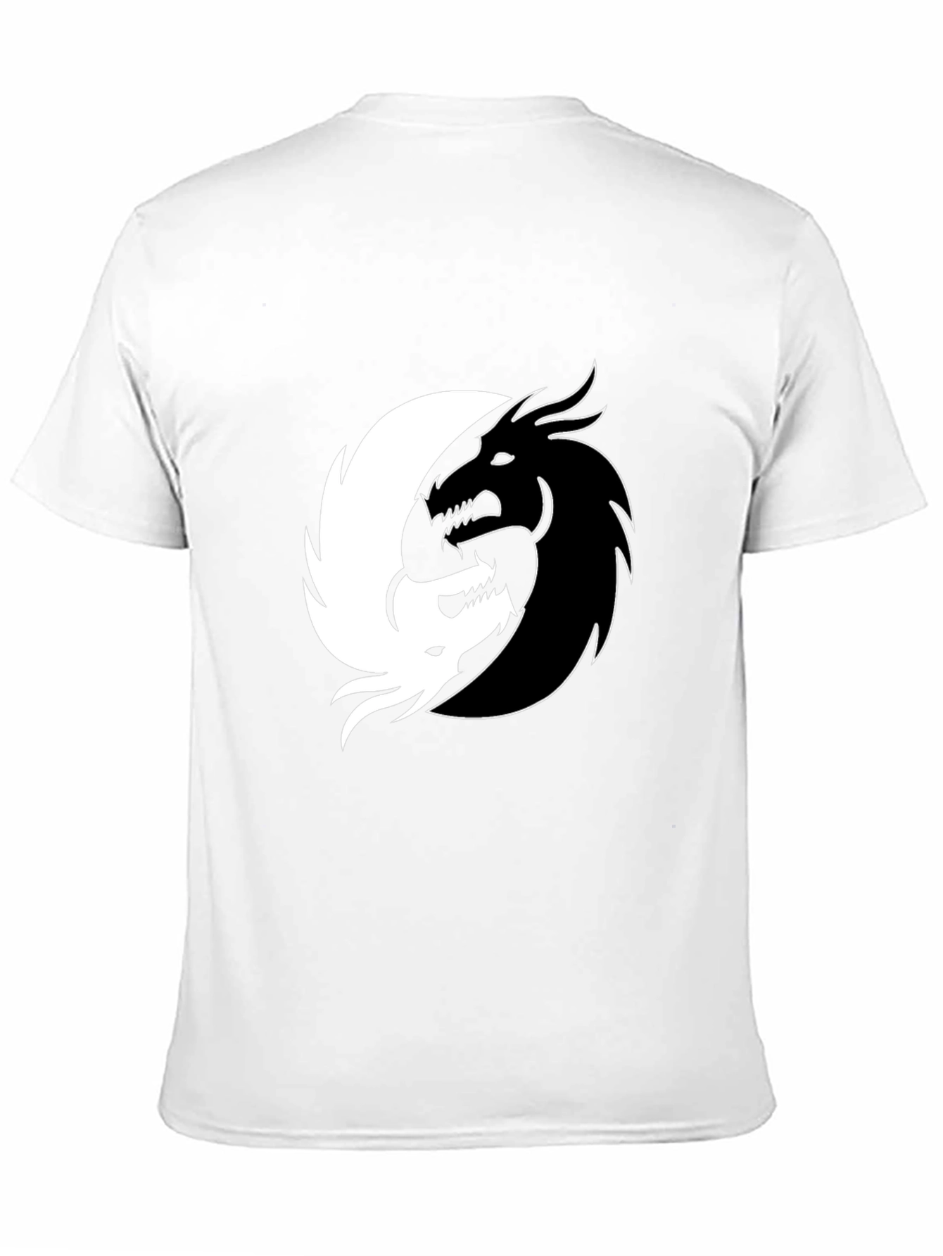 Yin Yang Dragon Graphic Tee - Black