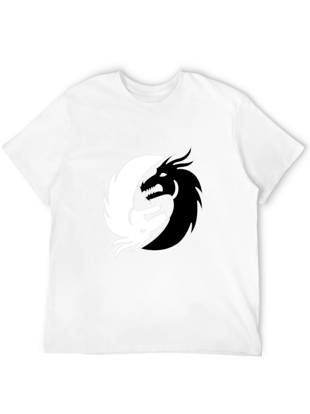 Yin Yang Dragon Graphic Tee - Black