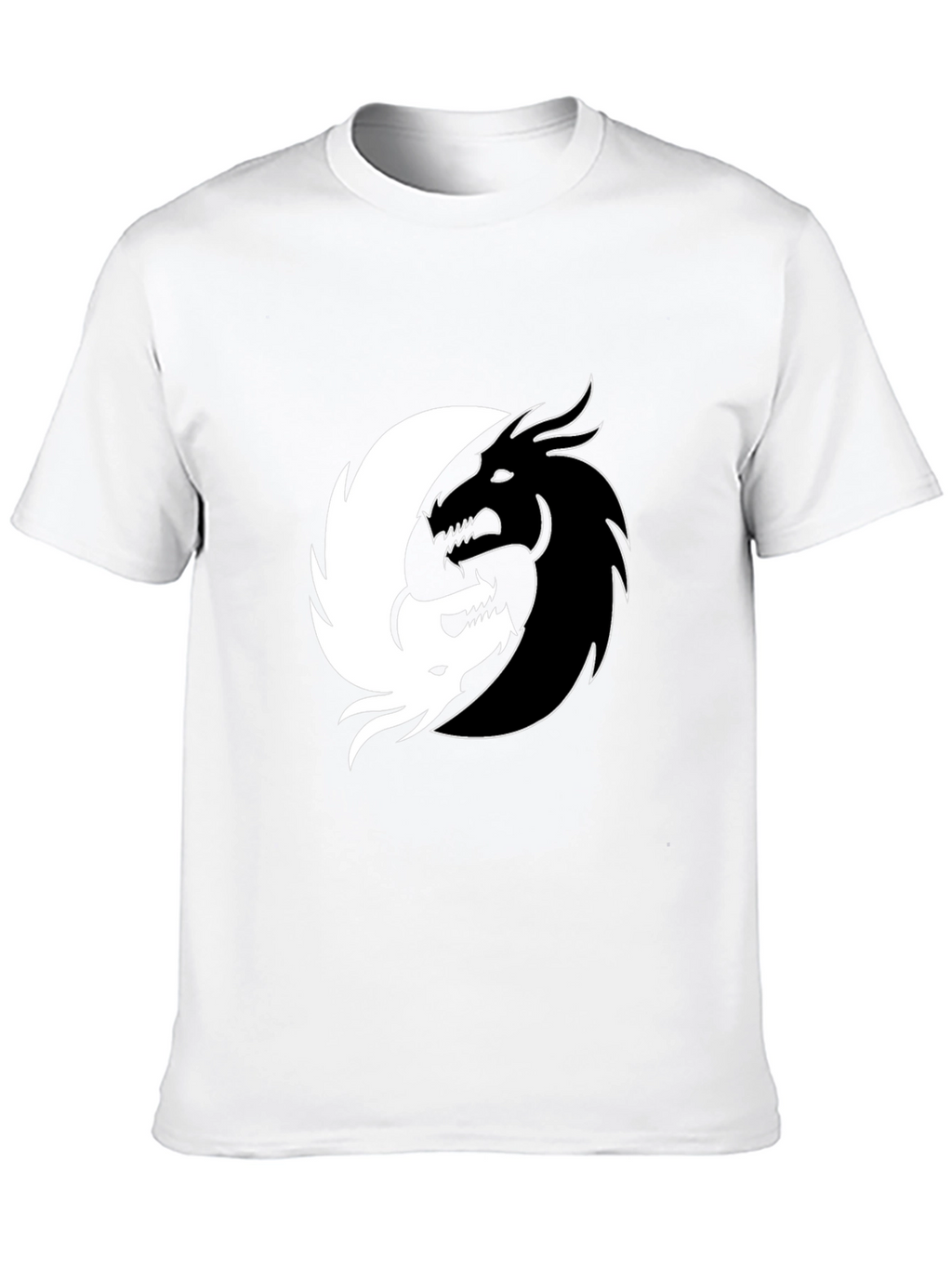 Yin Yang Dragon Graphic Tee - Black