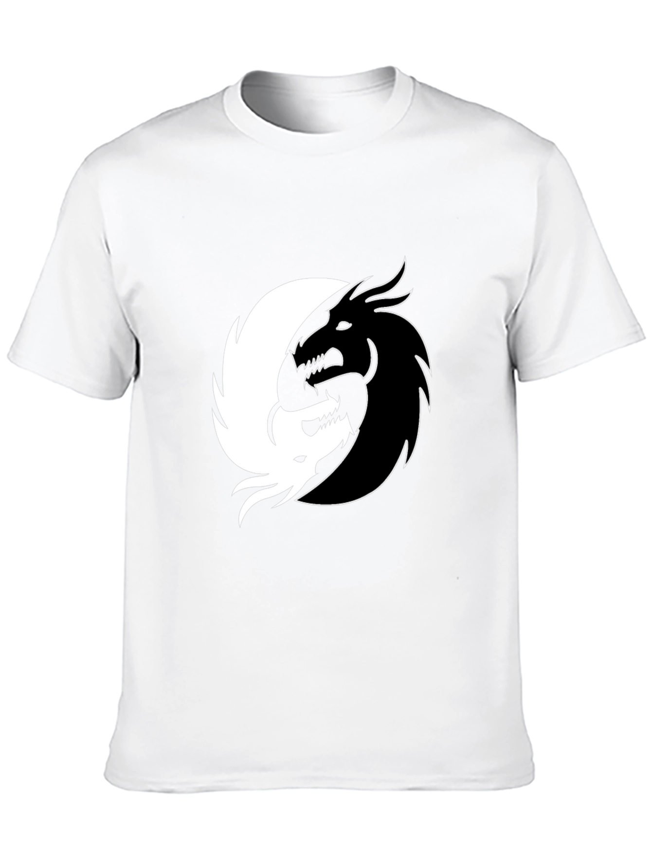 Yin Yang Dragon Graphic Tee - Black