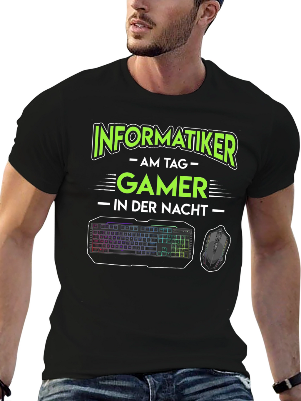 Informatiker Gamer T-Shirt - Day Coder Night Gamer