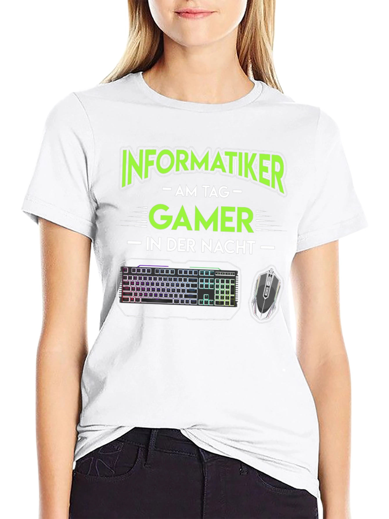 Informatiker Gamer T-Shirt - Day Coder Night Gamer