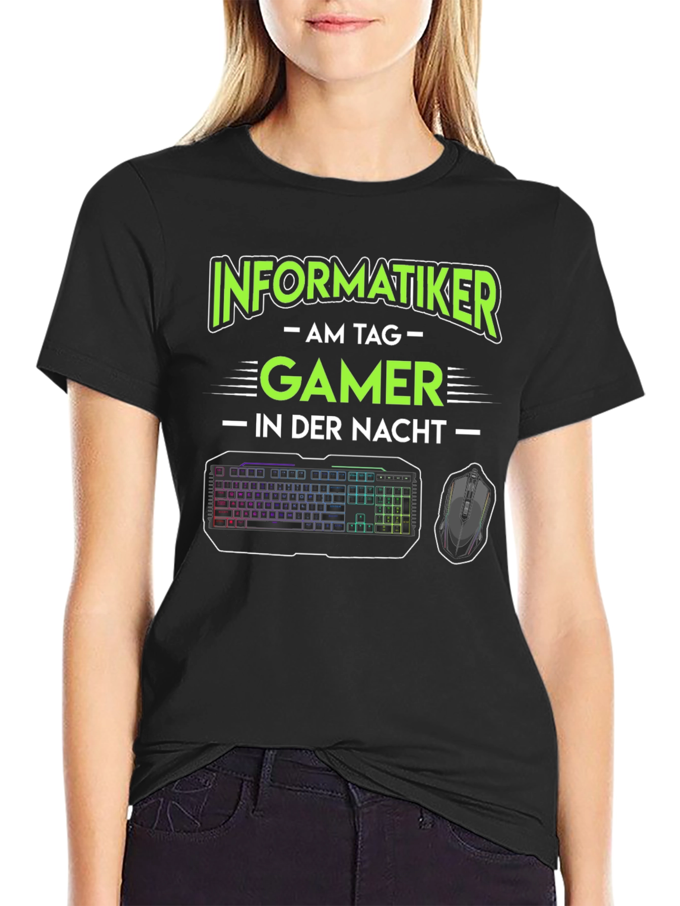 Informatiker Gamer T-Shirt - Day Coder Night Gamer
