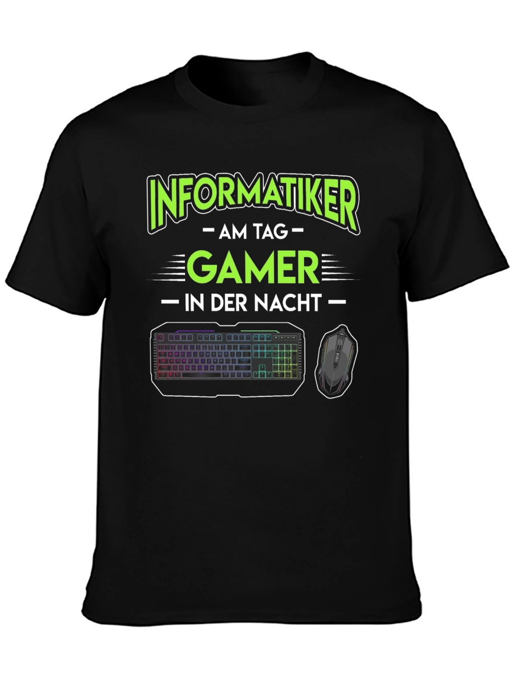 Informatiker Gamer T-Shirt - Day Coder Night Gamer