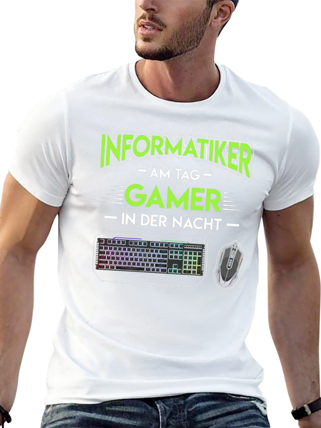 Informatiker Gamer T-Shirt - Day Coder Night Gamer
