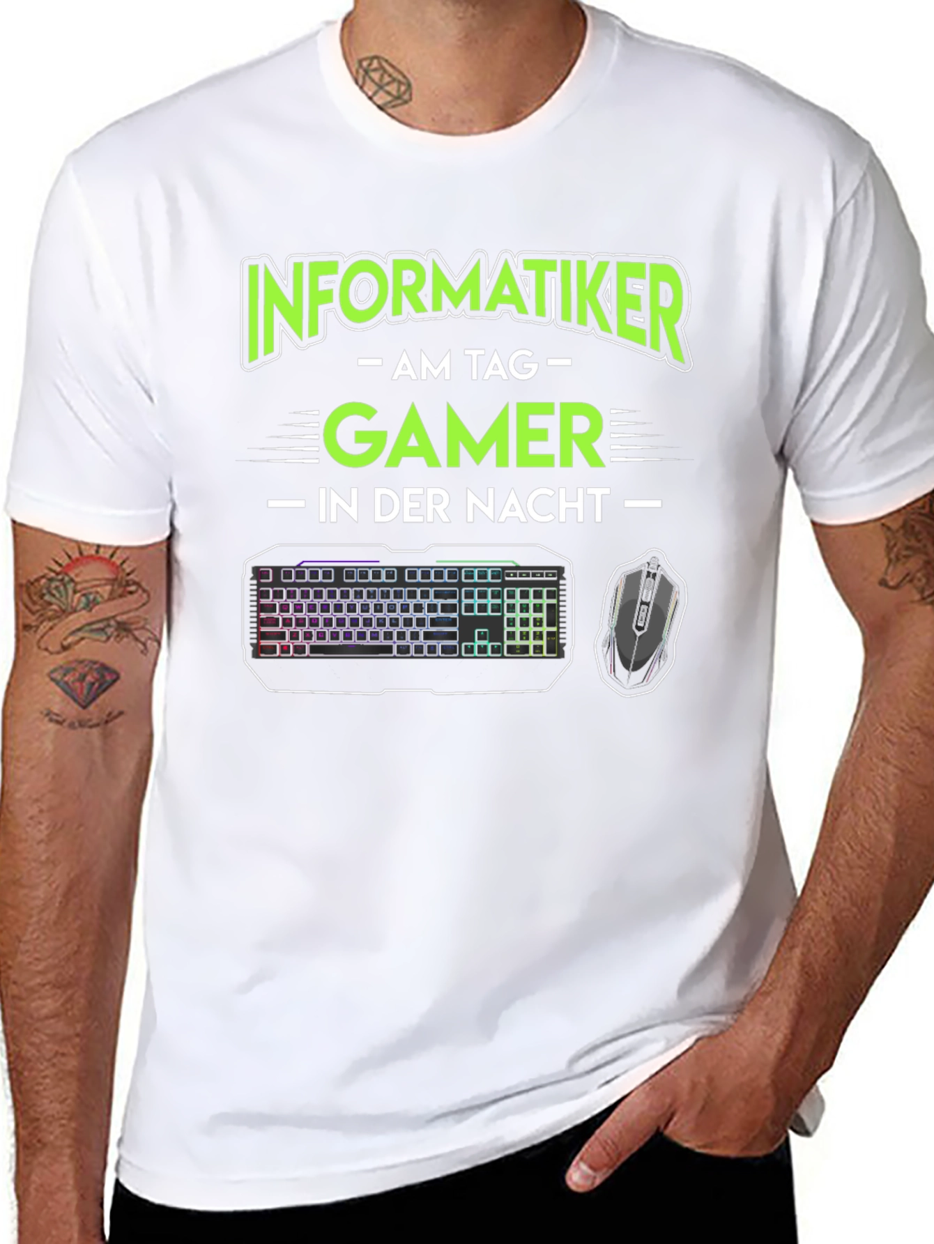 Informatiker Gamer T-Shirt - Day Coder Night Gamer