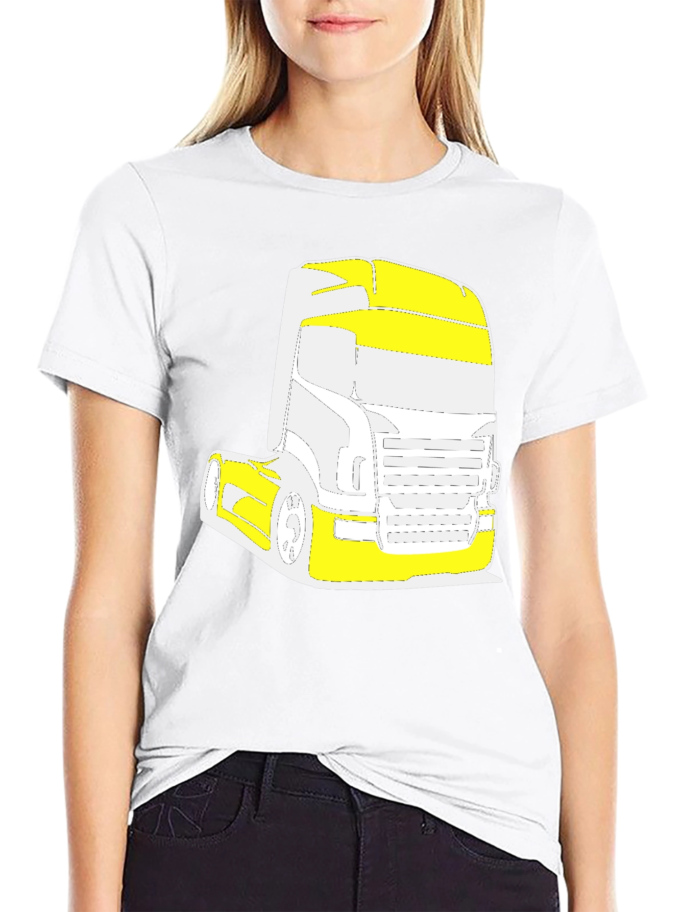 Truck Graphic Tee - Black Cotton Blend