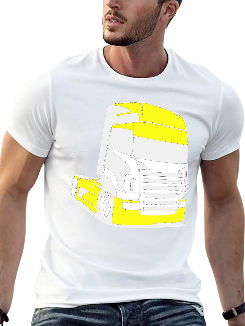 Truck Graphic Tee - Black Cotton Blend