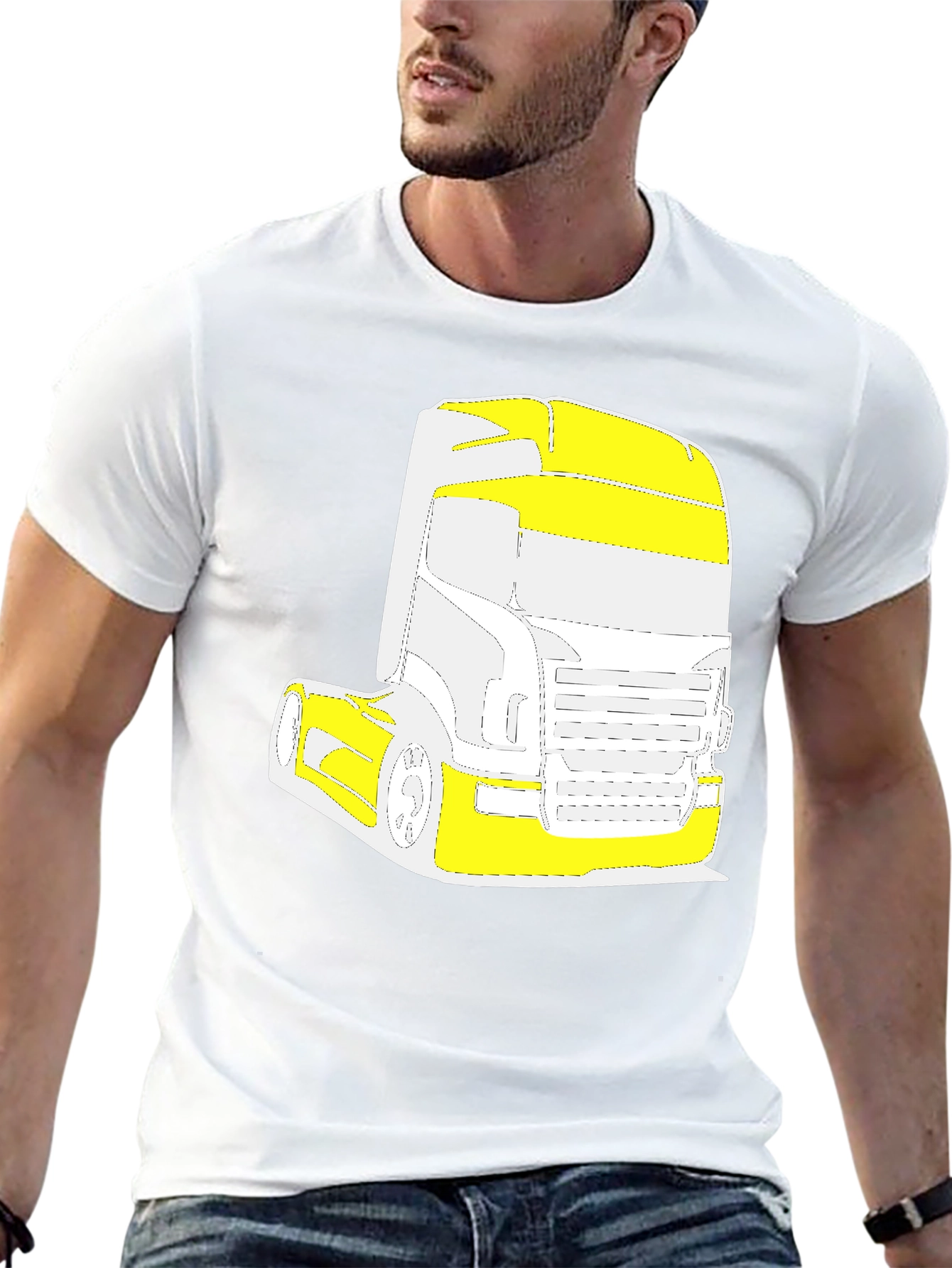 Truck Graphic Tee - Black Cotton Blend