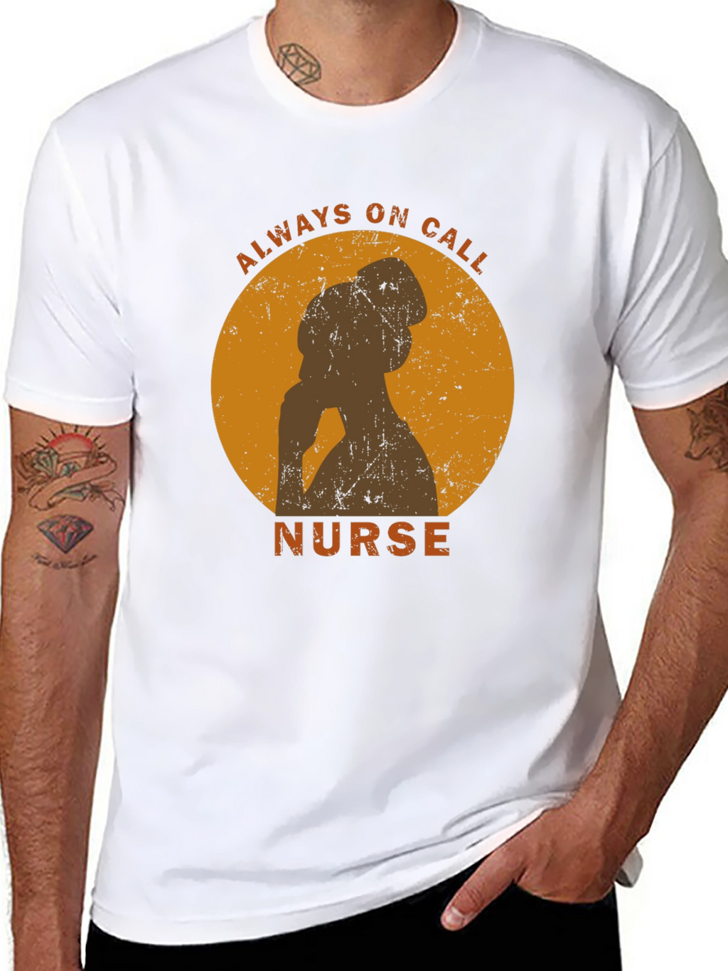 Always On Call Nurse Graphic Tee - Black