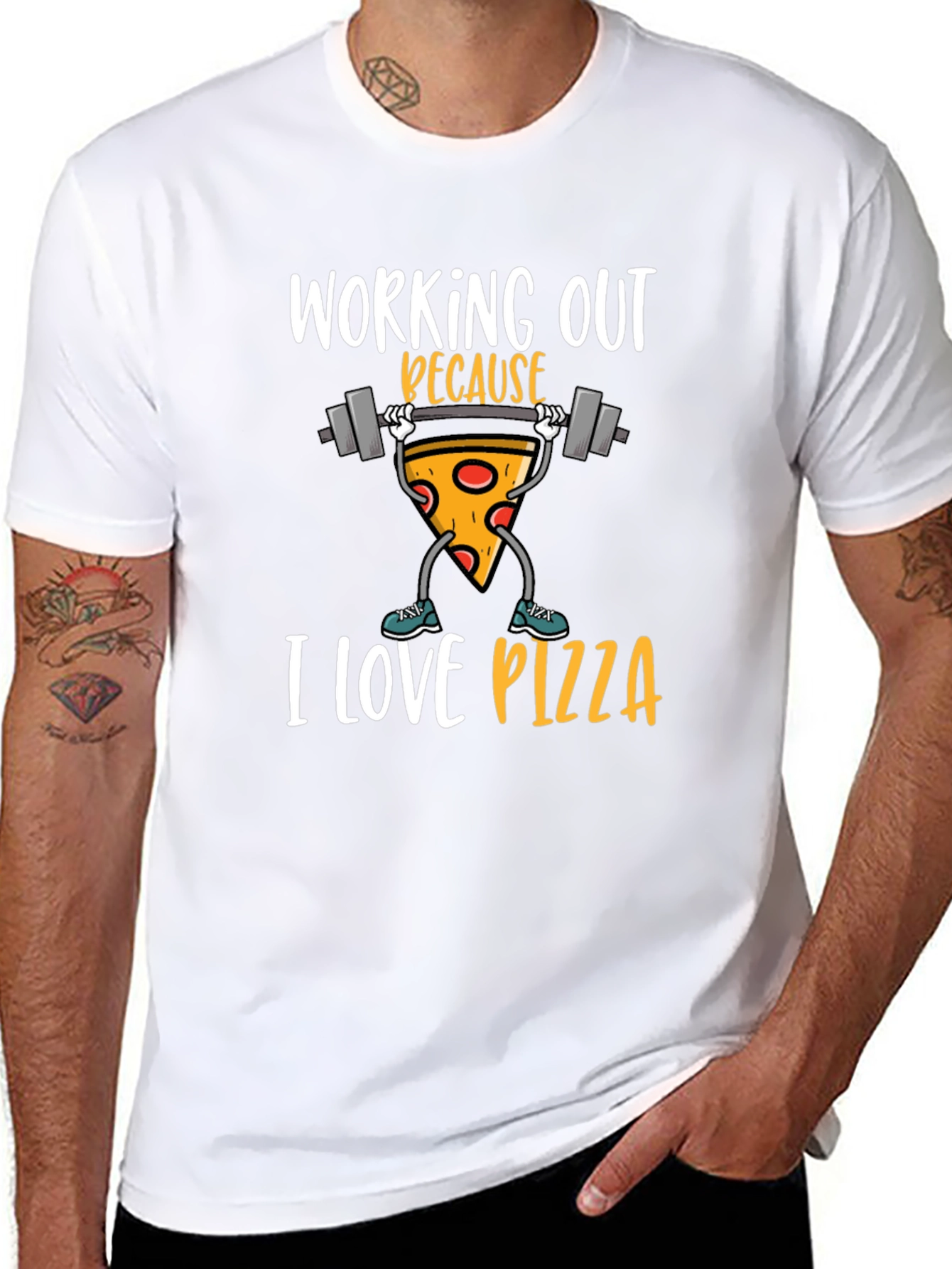 Funny Pizza Workout Graphic Tee