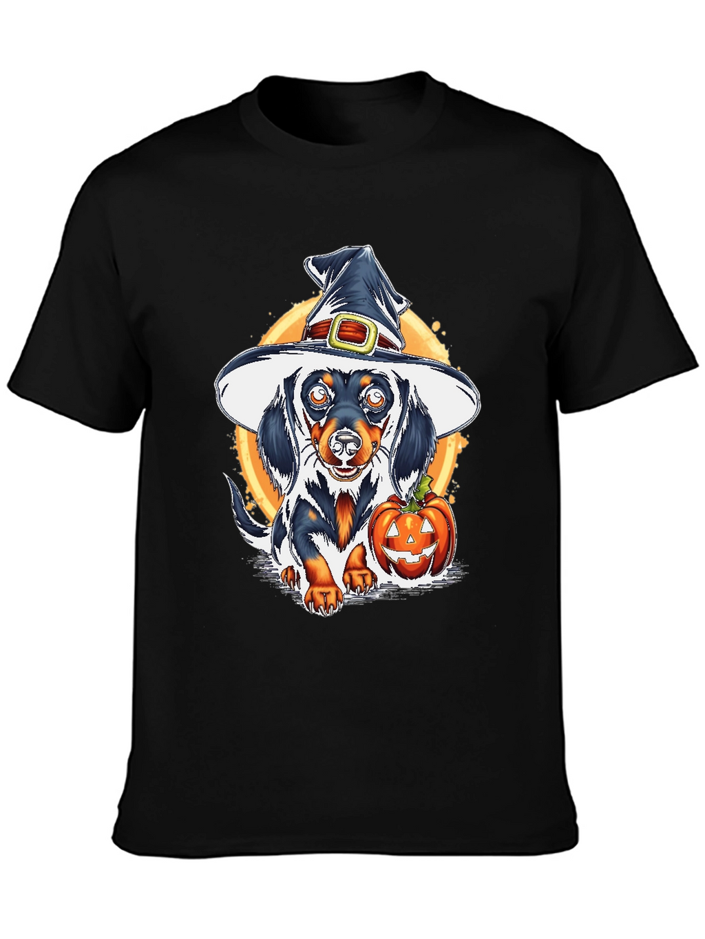 Halloween Dachshund Witch T-Shirt