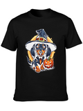 Halloween Dachshund Witch T-Shirt