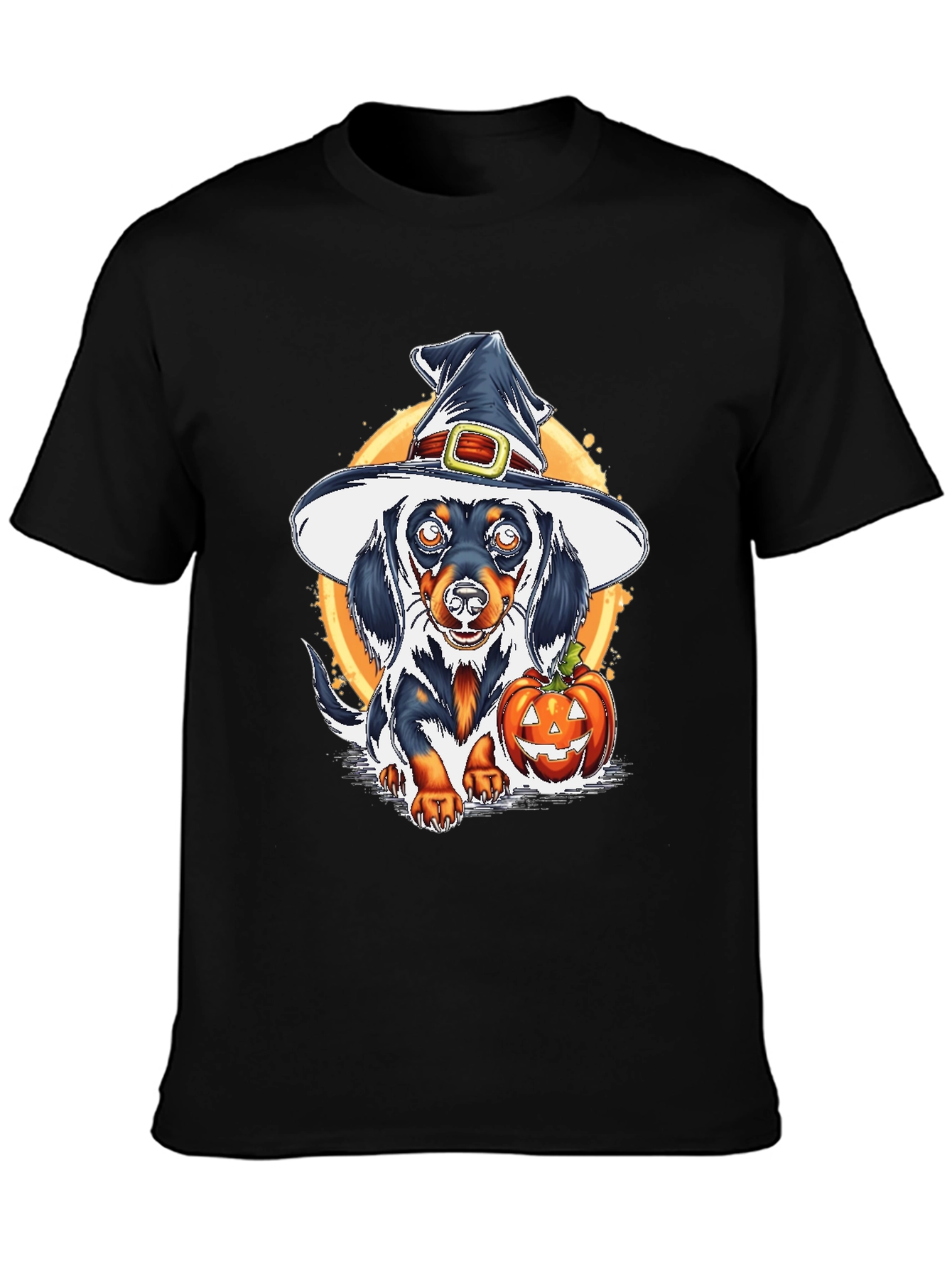 Halloween Dachshund Witch T-Shirt