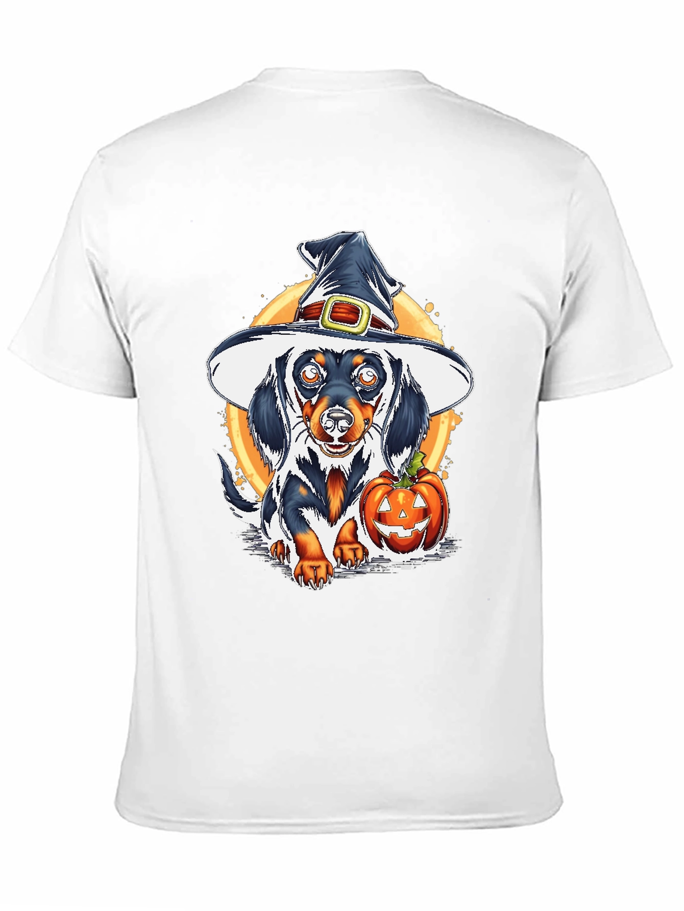 Halloween Dachshund Witch T-Shirt