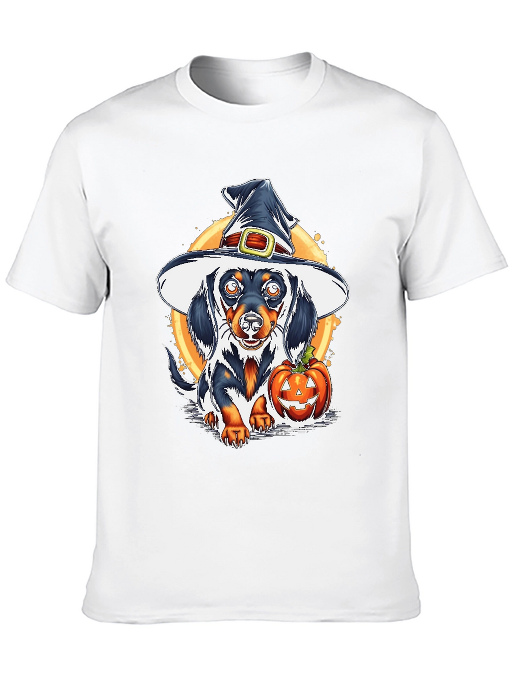 Halloween Dachshund Witch T-Shirt