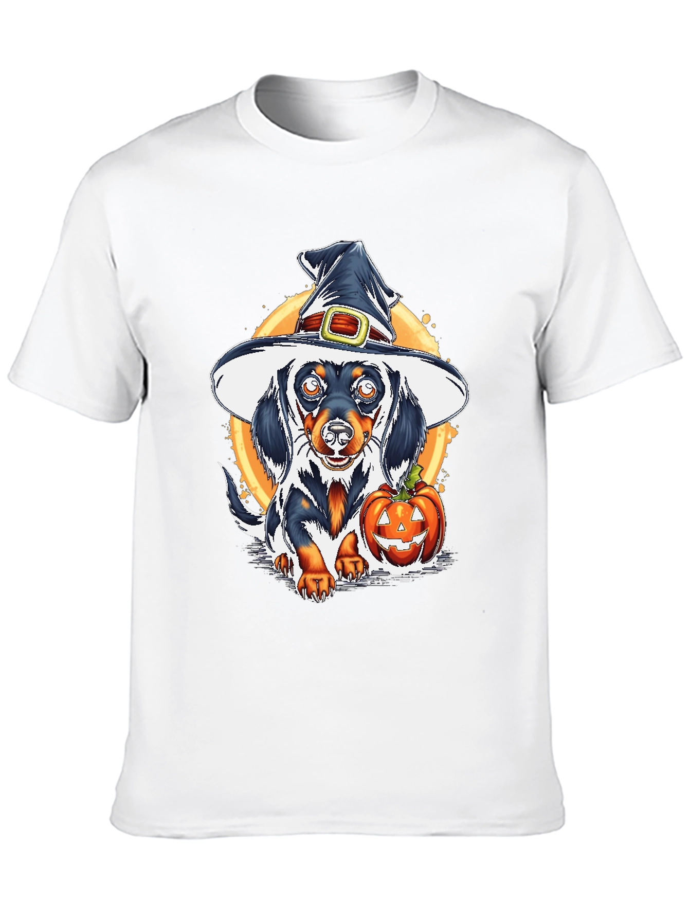 Halloween Dachshund Witch T-Shirt