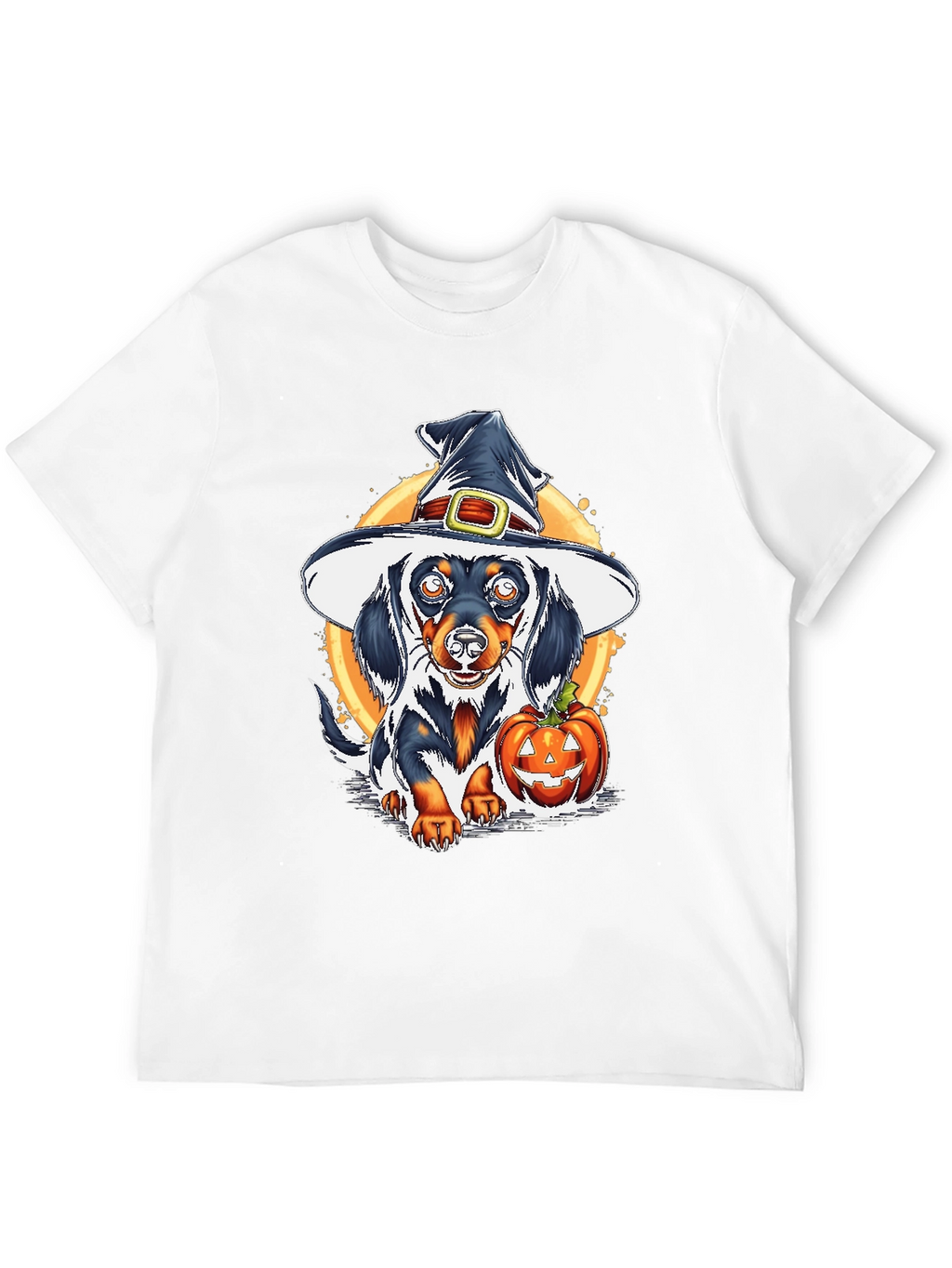 Halloween Dachshund Witch T-Shirt