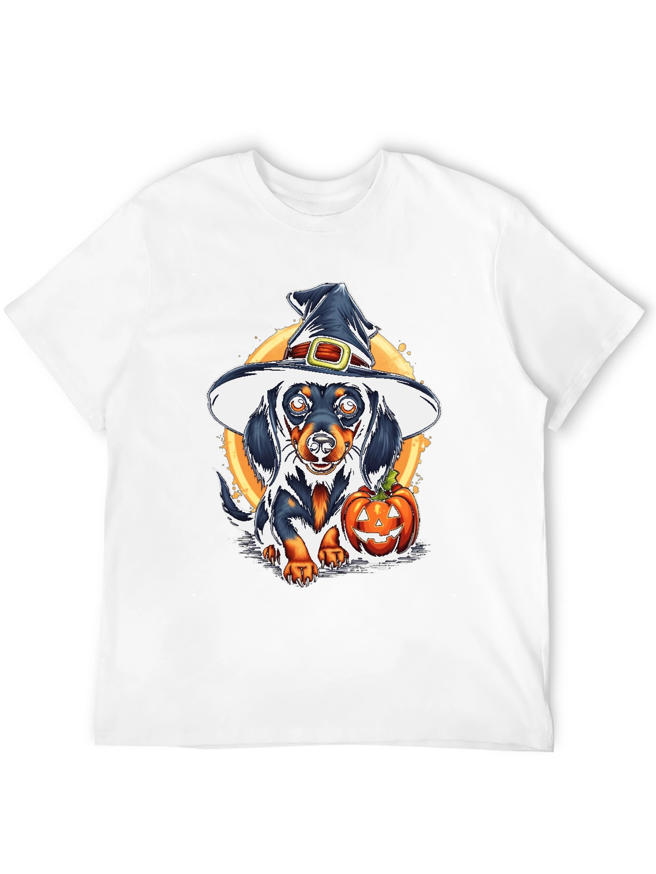 Halloween Dachshund Witch T-Shirt