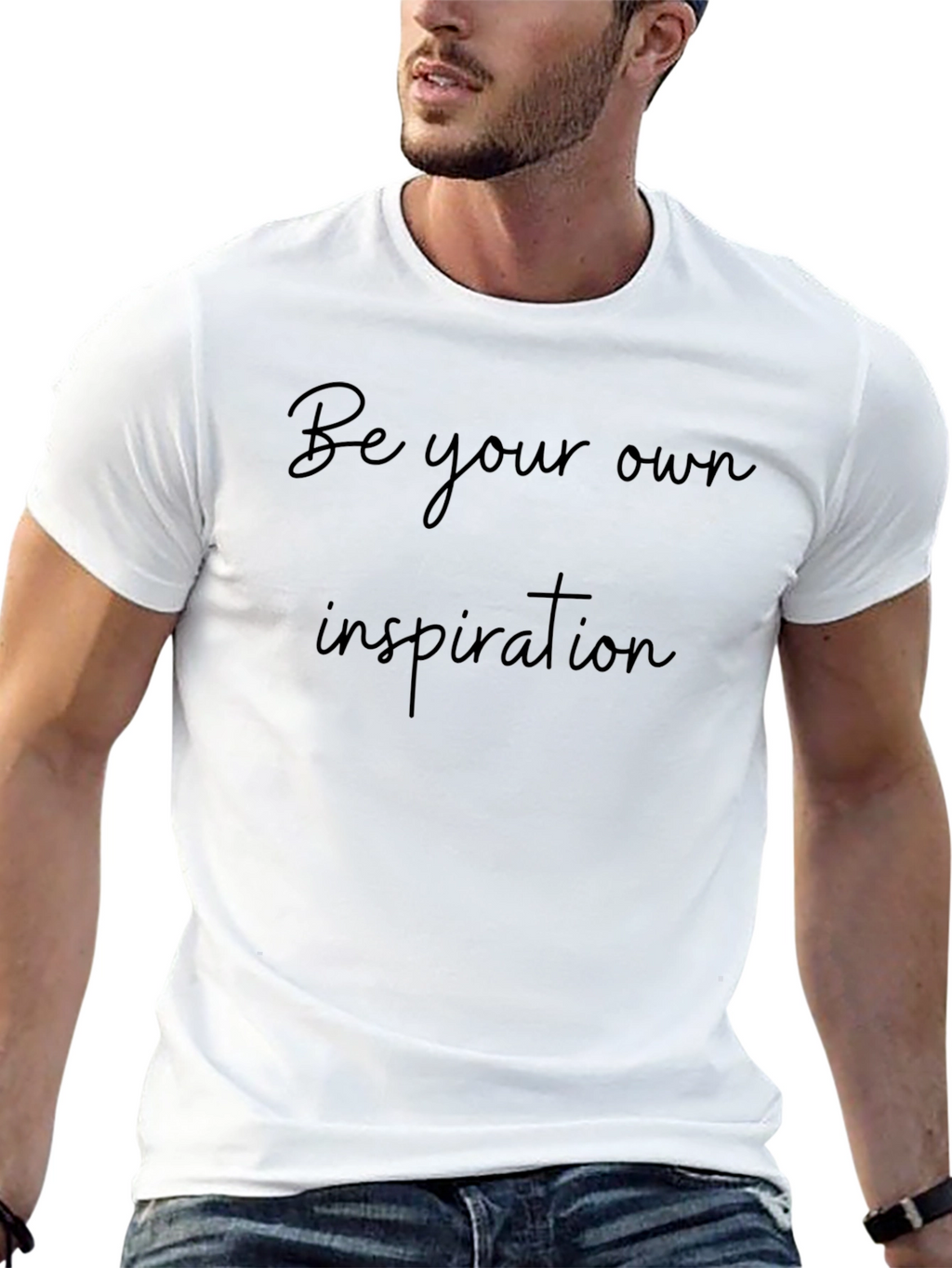 Be Your Own Inspiration Black Graphic Tee