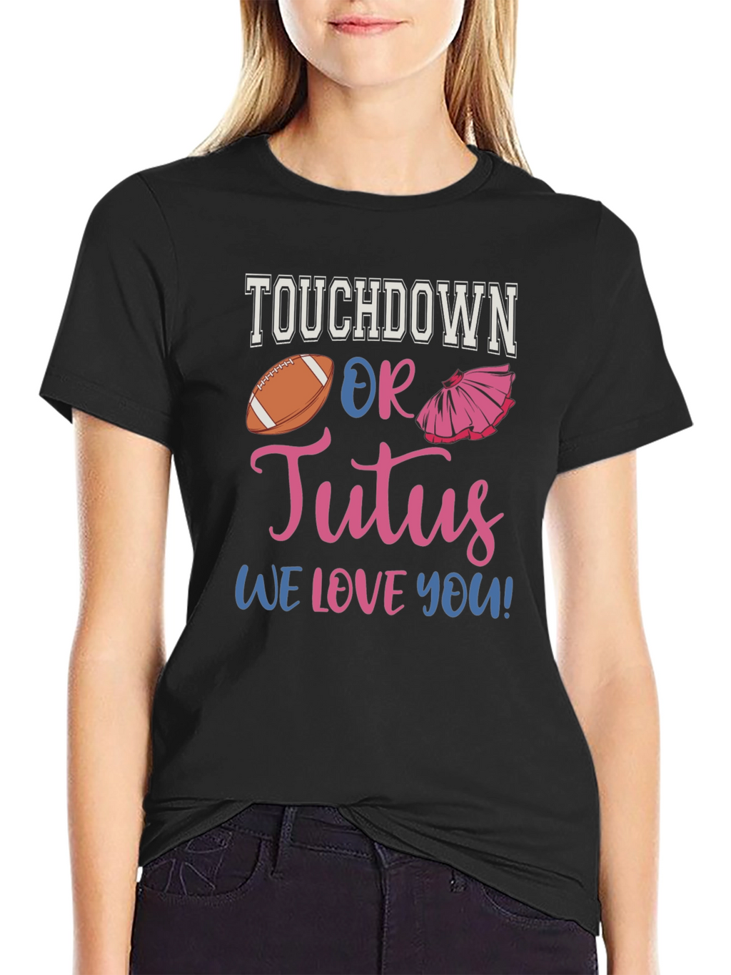 Touchdown or Tutus Gender Reveal T-Shirt