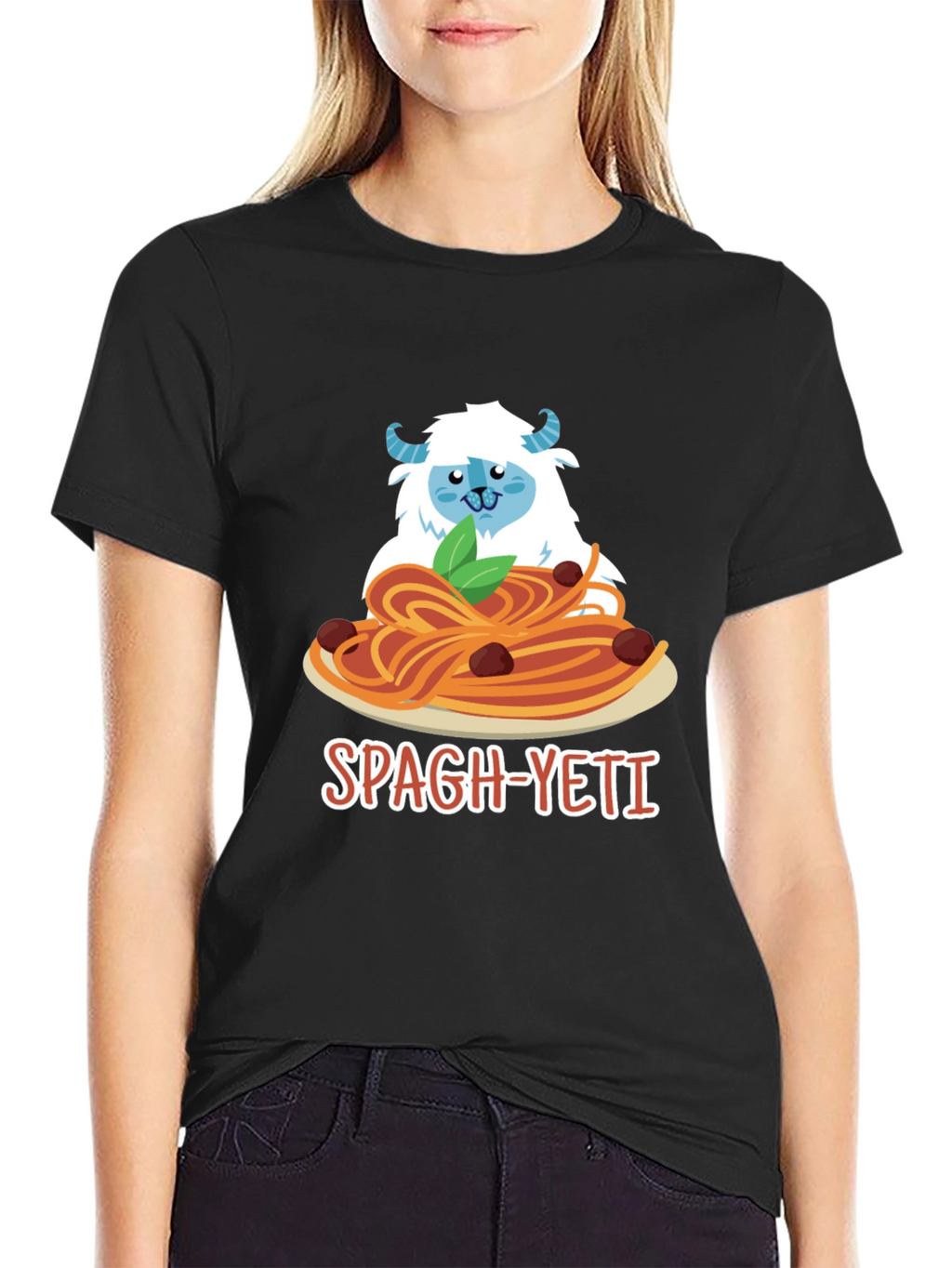 Spagh-Yeti T-Shirt - Funny Yeti Spaghetti Design