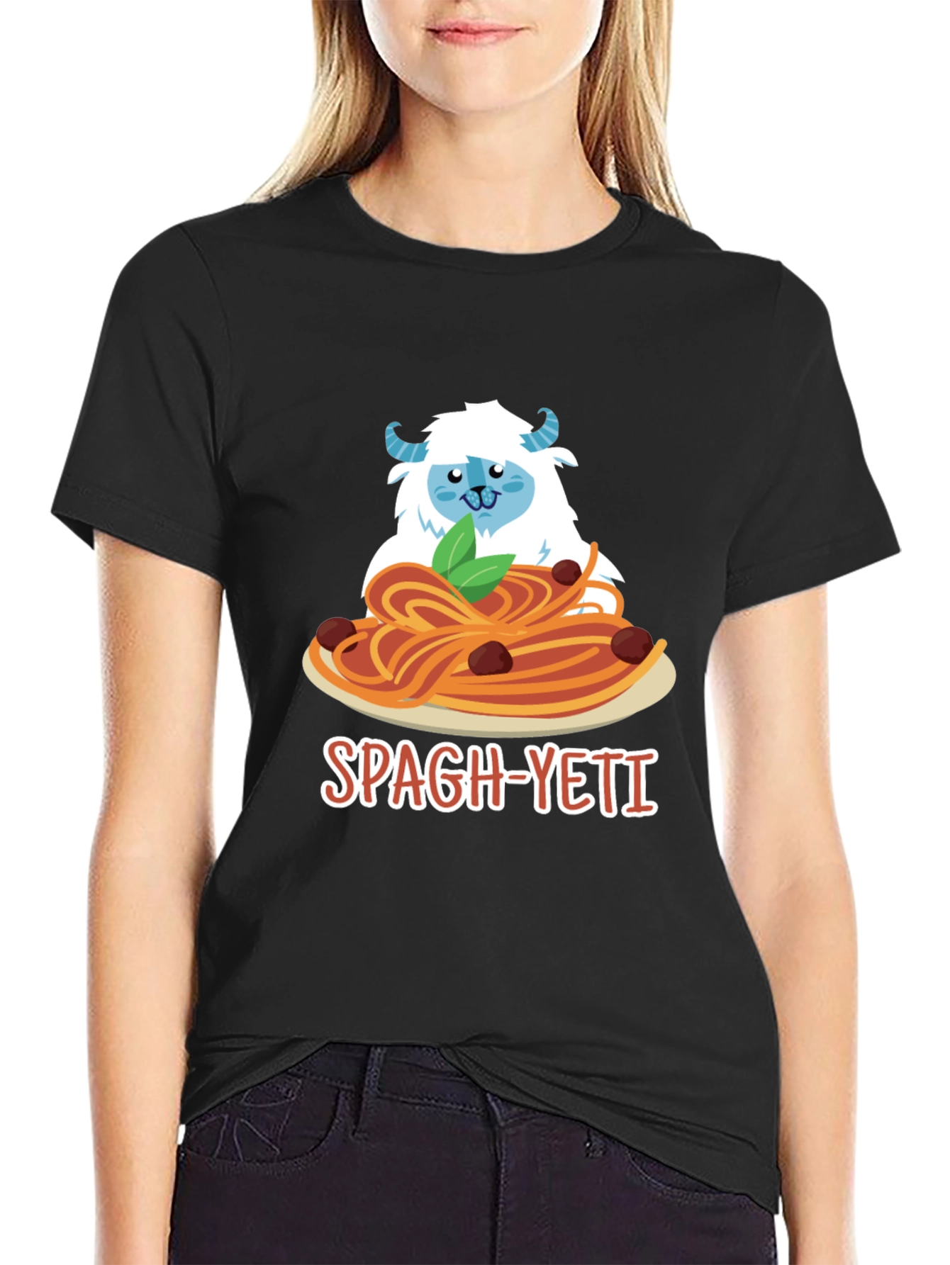 Spagh-Yeti T-Shirt - Funny Yeti Spaghetti Design