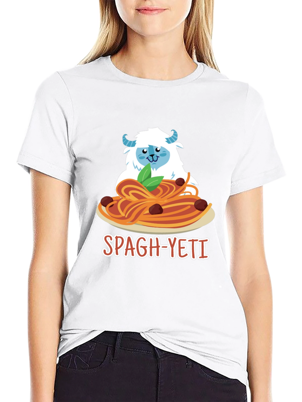 Spagh-Yeti T-Shirt - Funny Yeti Spaghetti Design