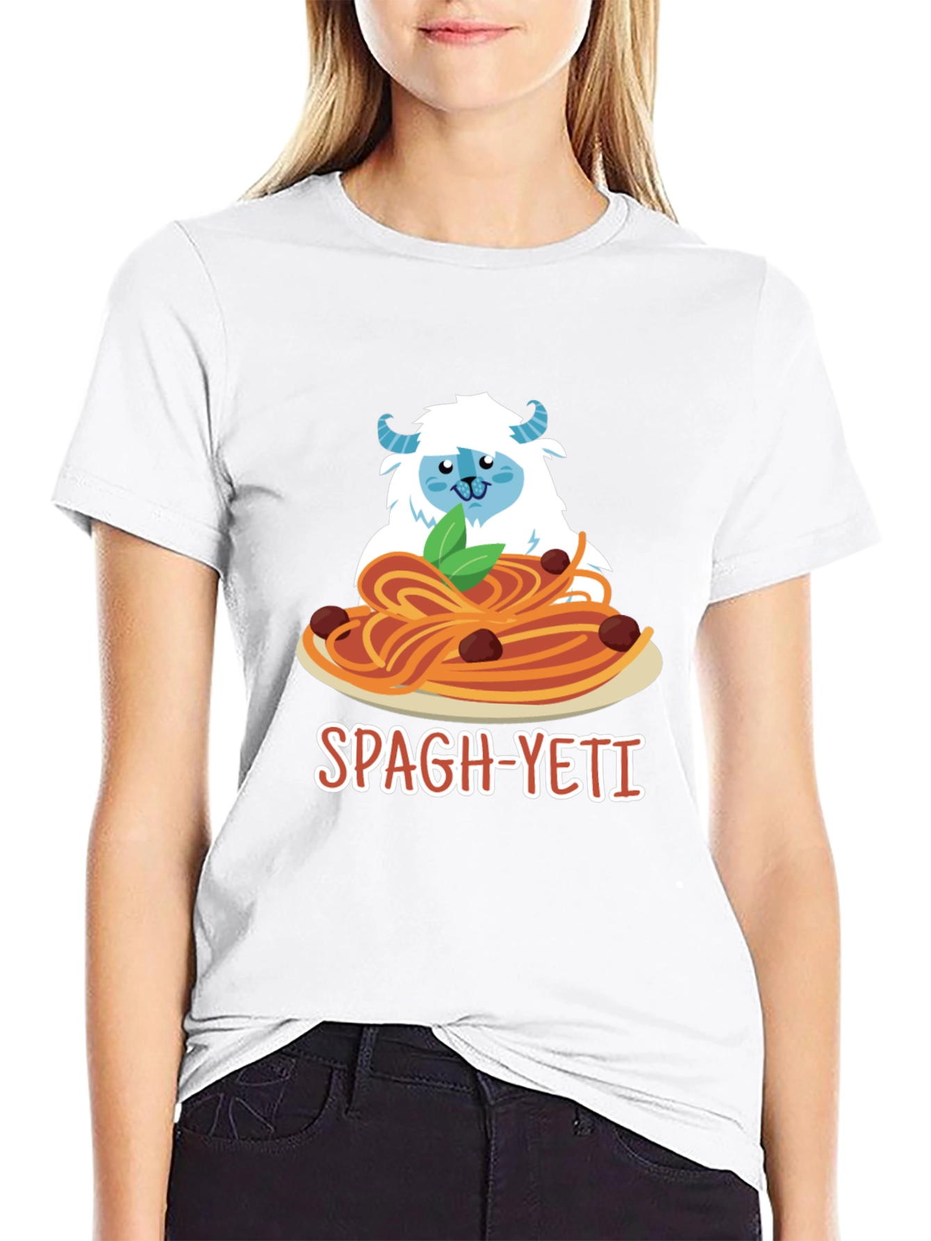 Spagh-Yeti T-Shirt - Funny Yeti Spaghetti Design