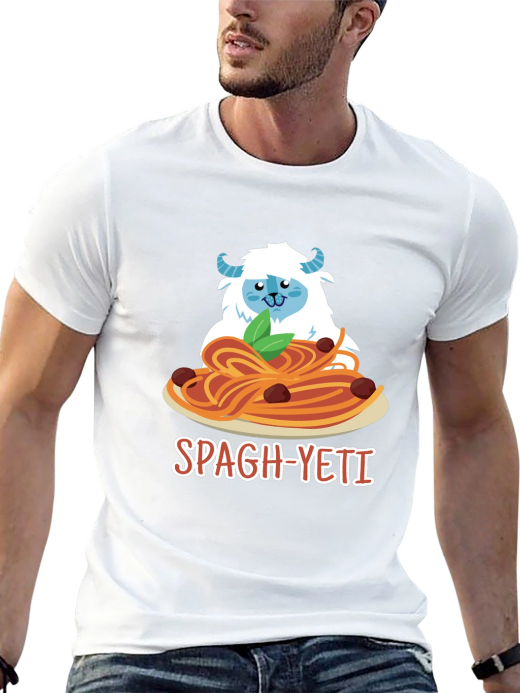 Spagh-Yeti T-Shirt - Funny Yeti Spaghetti Design