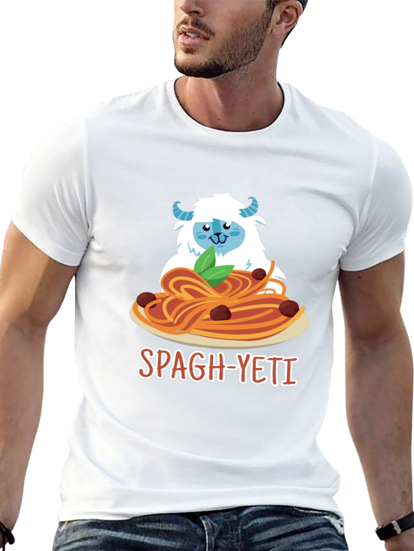 Spagh-Yeti T-Shirt - Funny Yeti Spaghetti Design