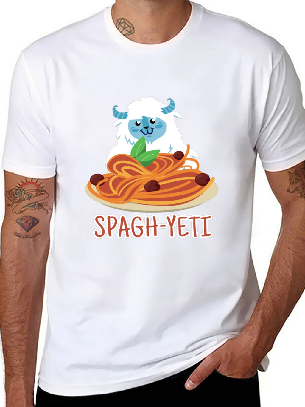 Spagh-Yeti T-Shirt - Funny Yeti Spaghetti Design