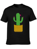 Cactus Graphic Tee - Black Casual Shirt