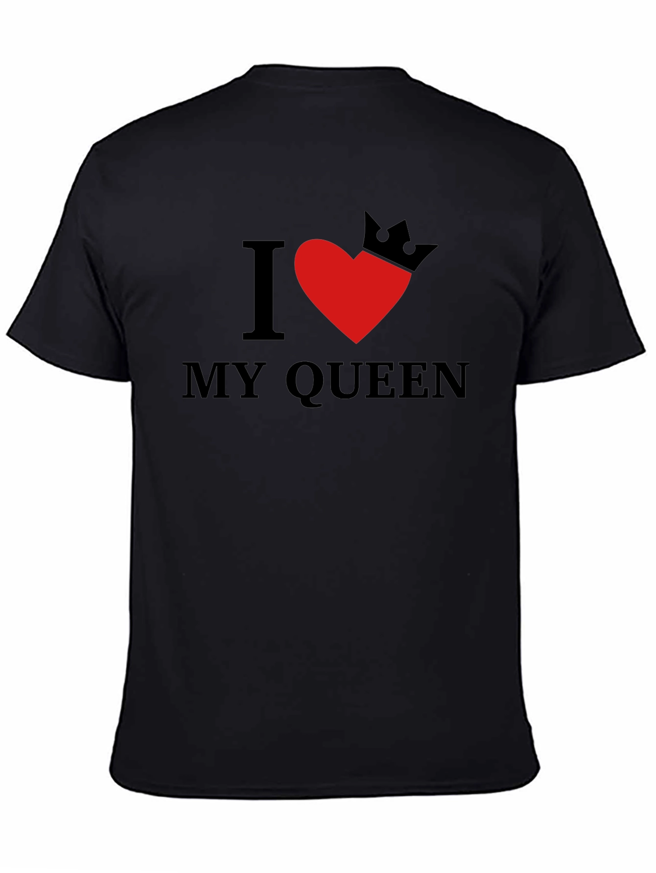 I Heart My Queen - Mens Black Graphic Tee