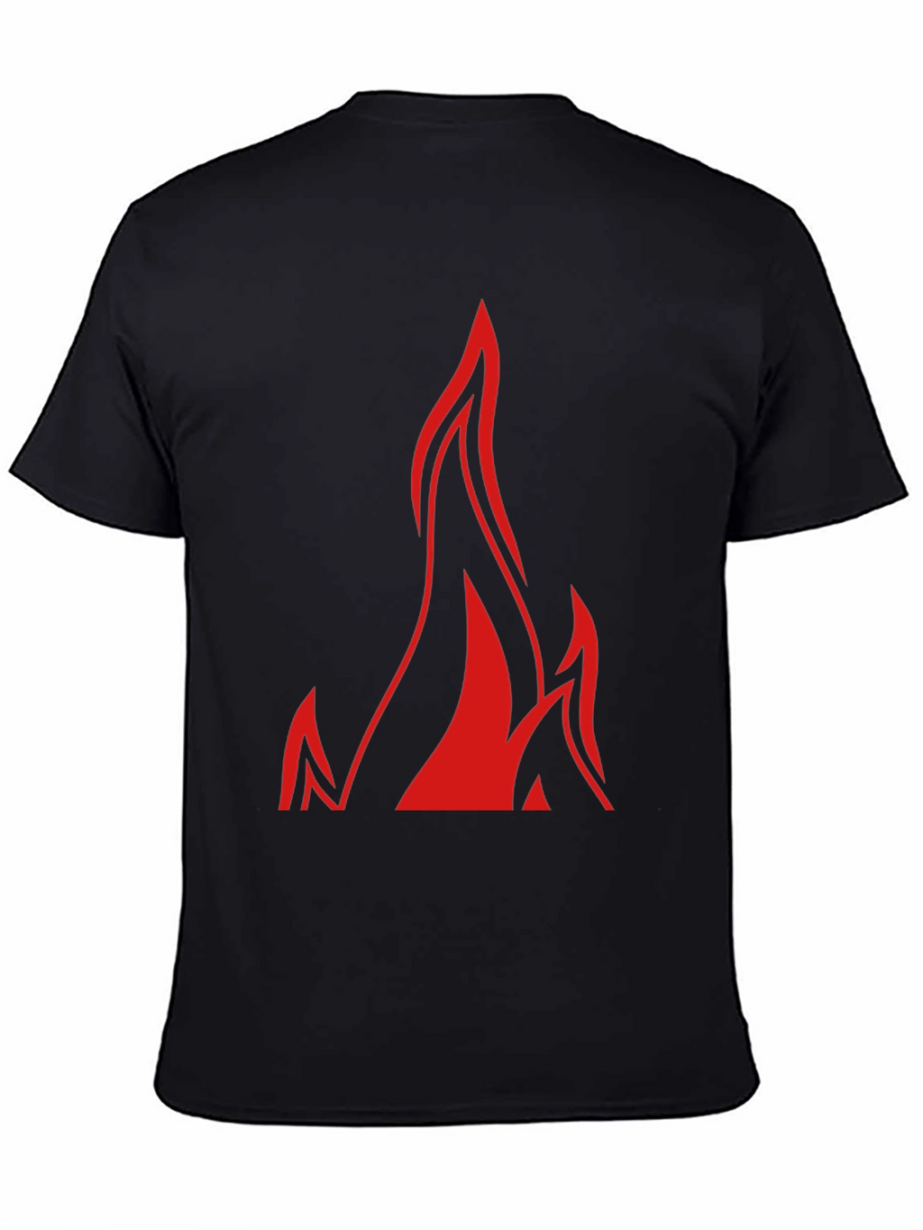 Bold Flame Graphic Black T-Shirt