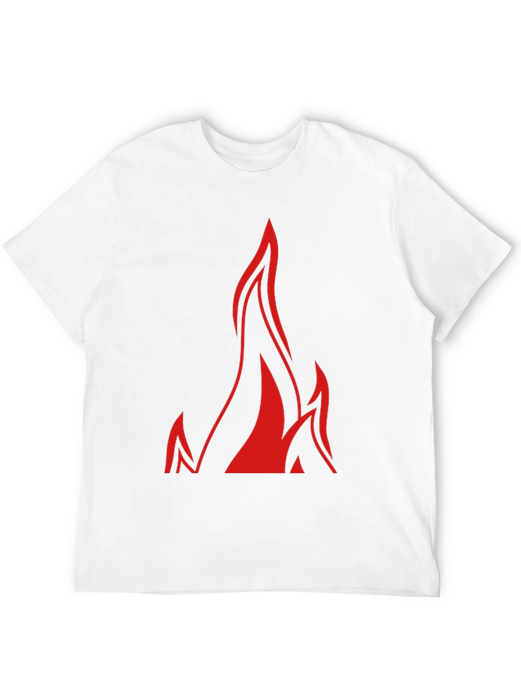 Bold Flame Graphic Black T-Shirt