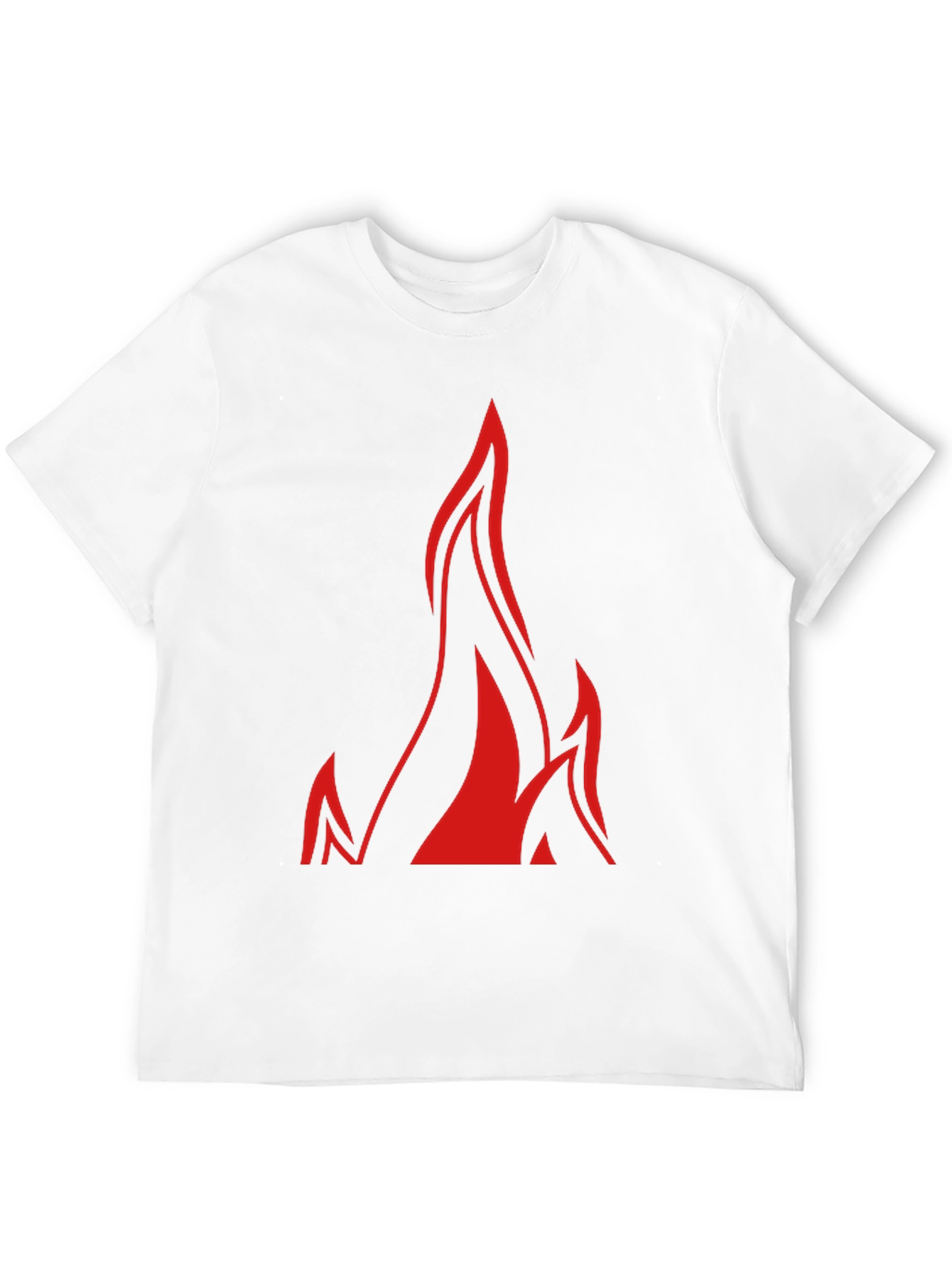 Bold Flame Graphic Black T-Shirt
