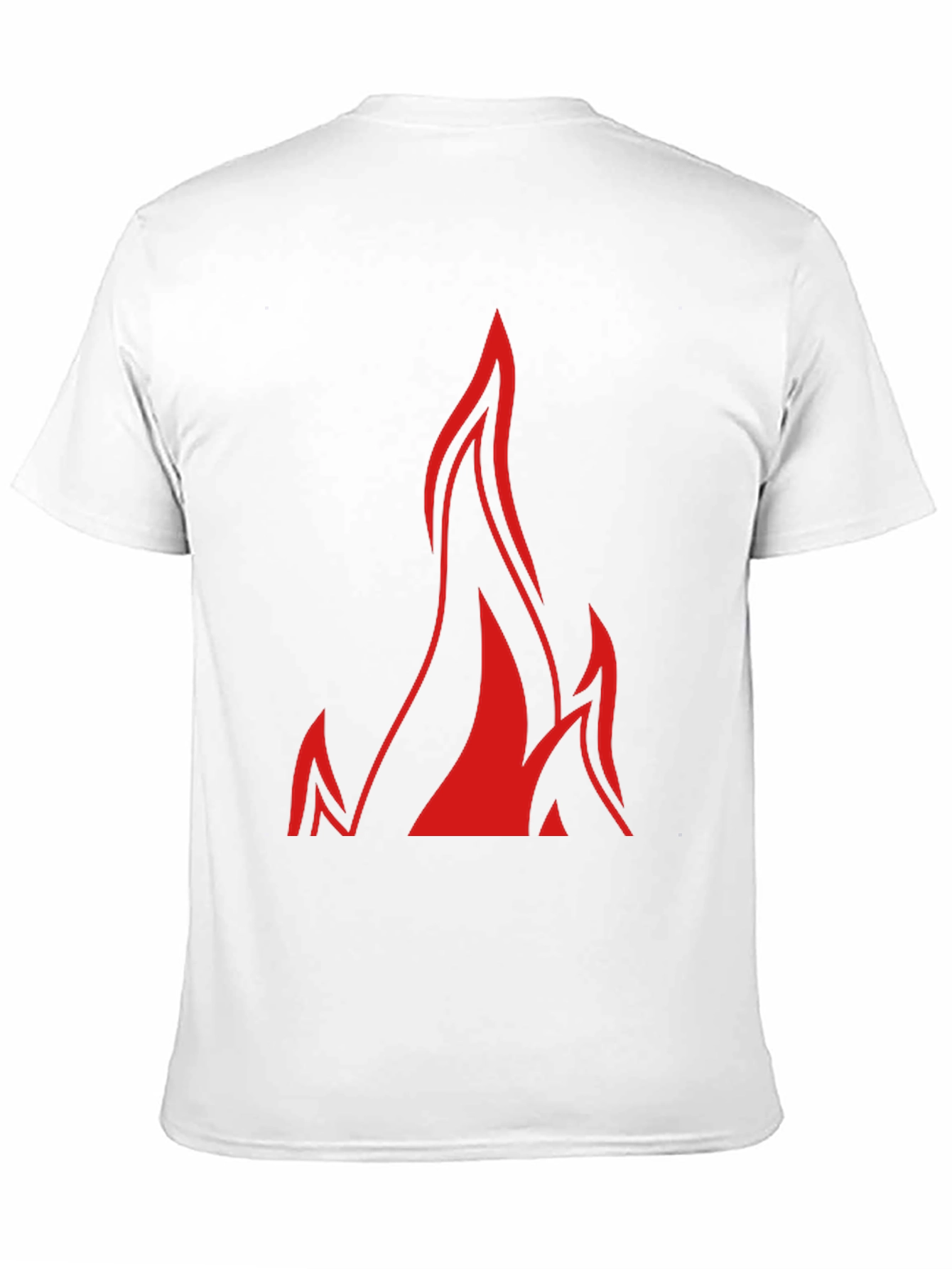 Bold Flame Graphic Black T-Shirt