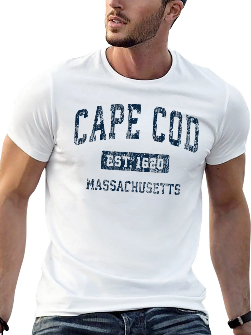 Cape Cod Massachusetts Est. 1620 Black T-Shirt