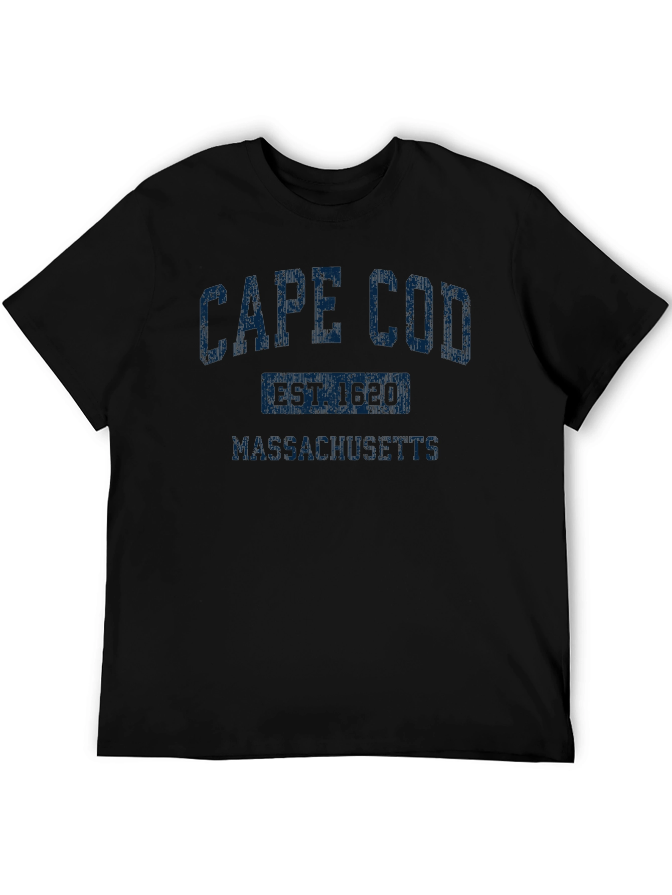 Cape Cod Massachusetts Est. 1620 Black T-Shirt