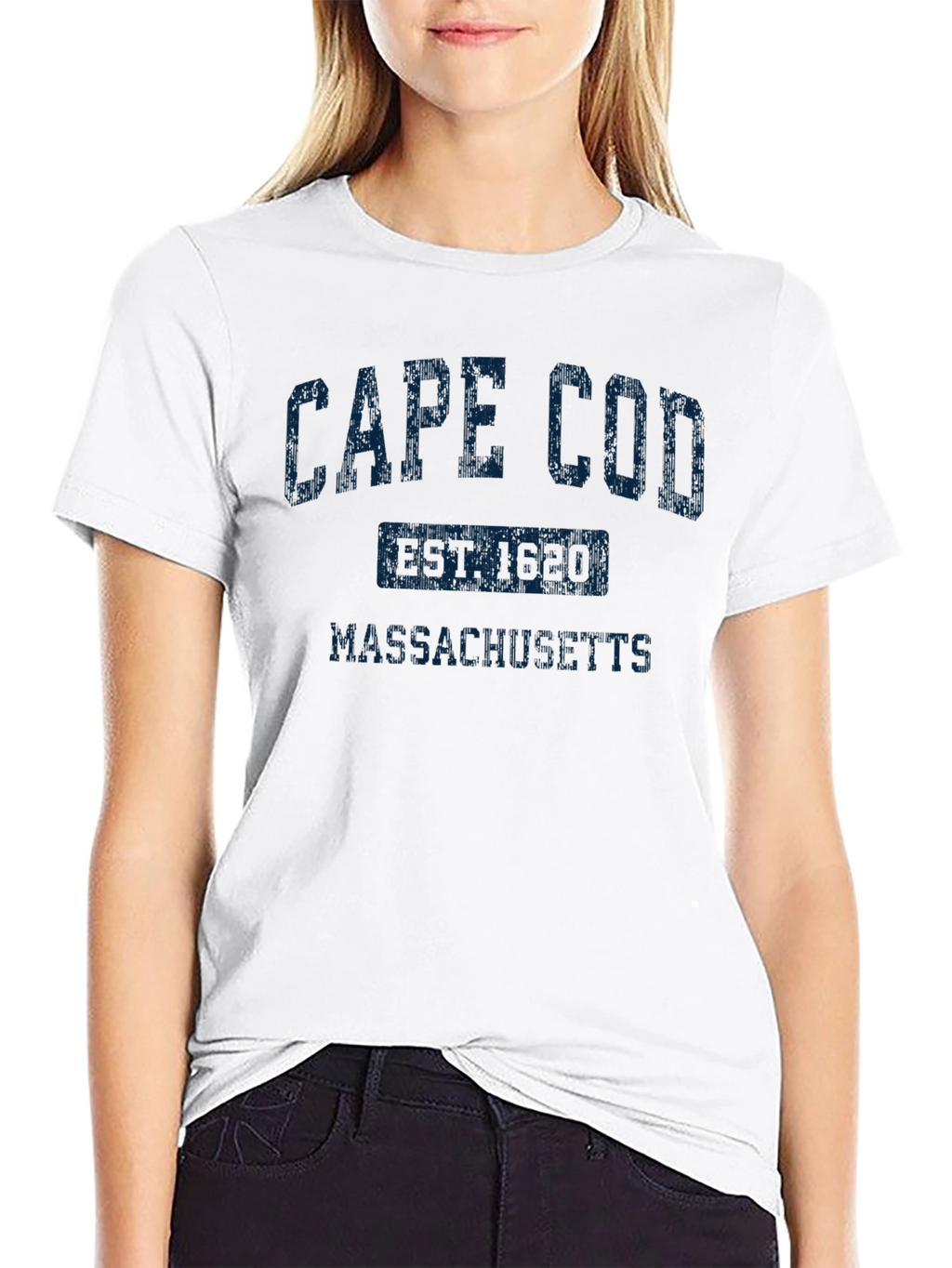 Cape Cod Massachusetts Est. 1620 Black T-Shirt